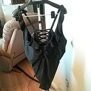 Cactus Black Sexy Swimsuit  Sz 22